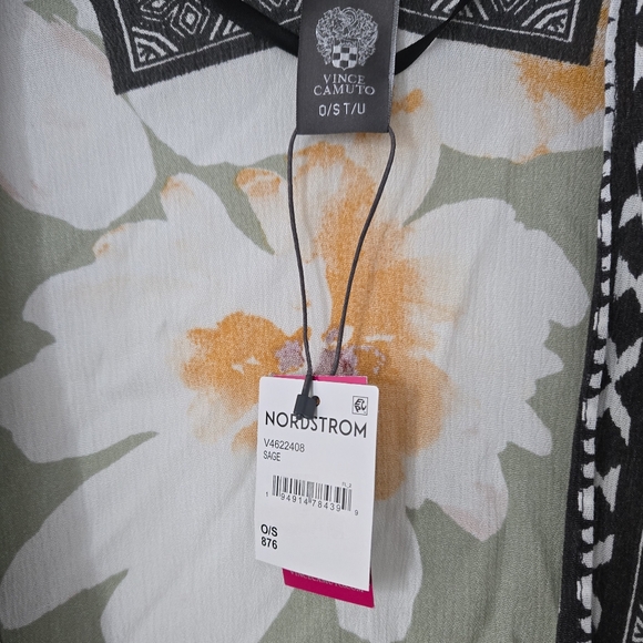 NWT Vince Camuto Washy Blooms Crincle Topper - Picture 5 of 6